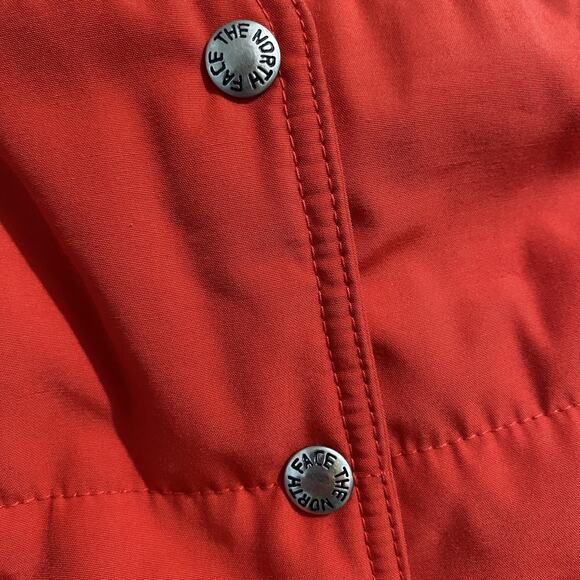 Vintage North Face Vest Womens 12 Quilted Insulated Snap Front Outdoor USA 80s - Picture 5 of 10